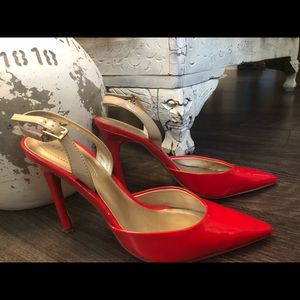 Guess Red Patent Leather Cherry POP Pumps